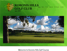 Tablet Screenshot of koronishillsgolf.com